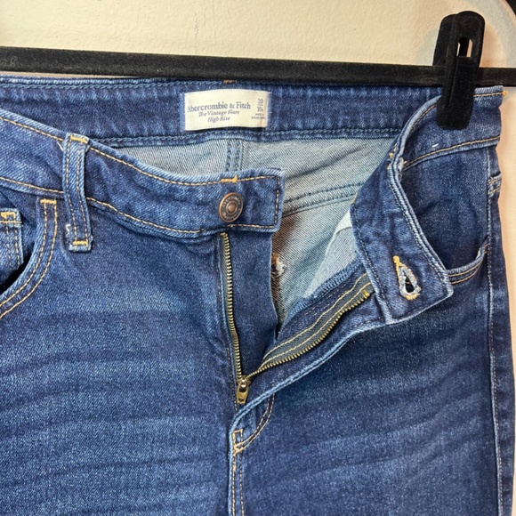 Abercrombie & Fitch Womens The Vintage Flare High Rise Jeans Medium Wash Size 10 - Picture 7 of 13